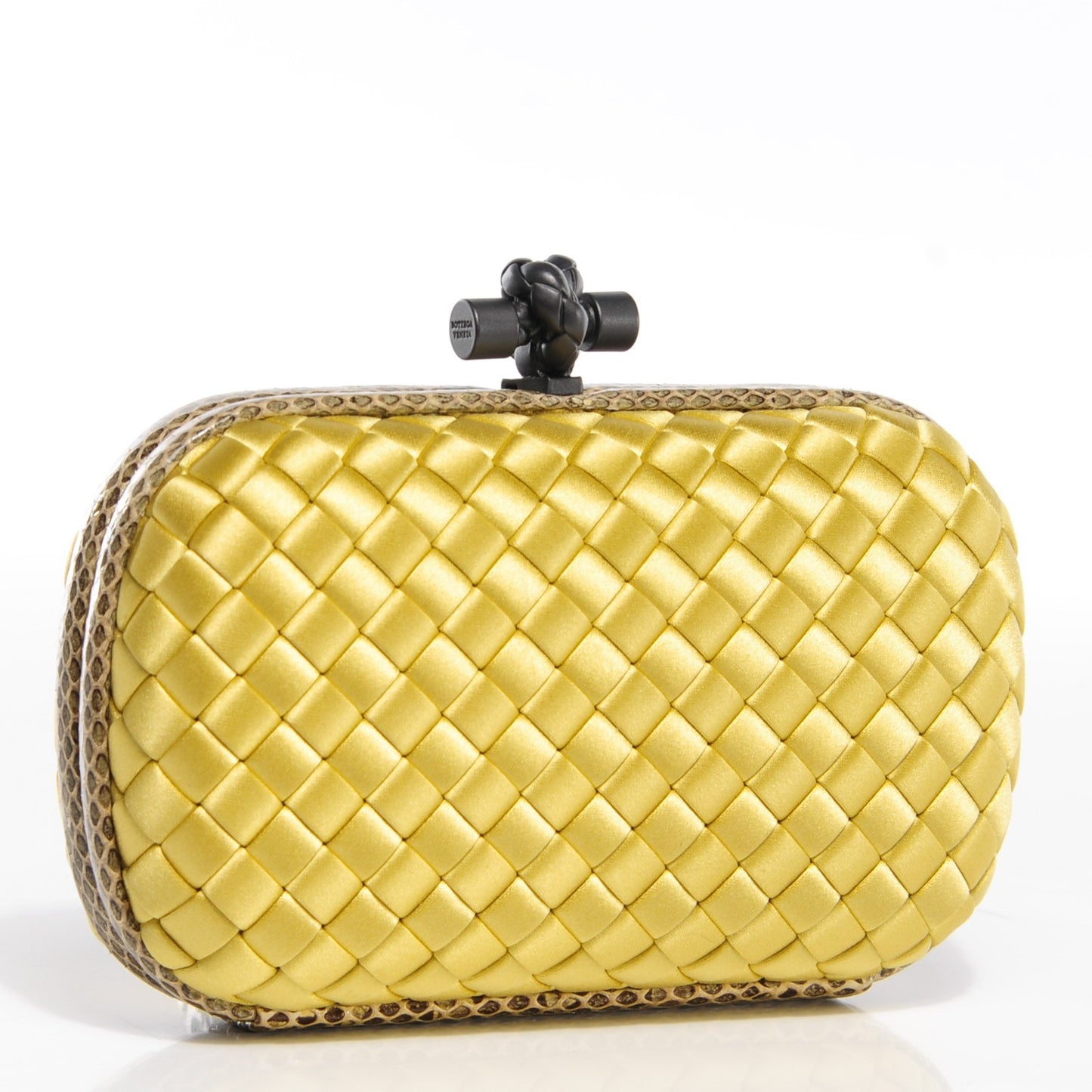 Satin Intreccio Impero Ayers Knot Clutch Duchesse