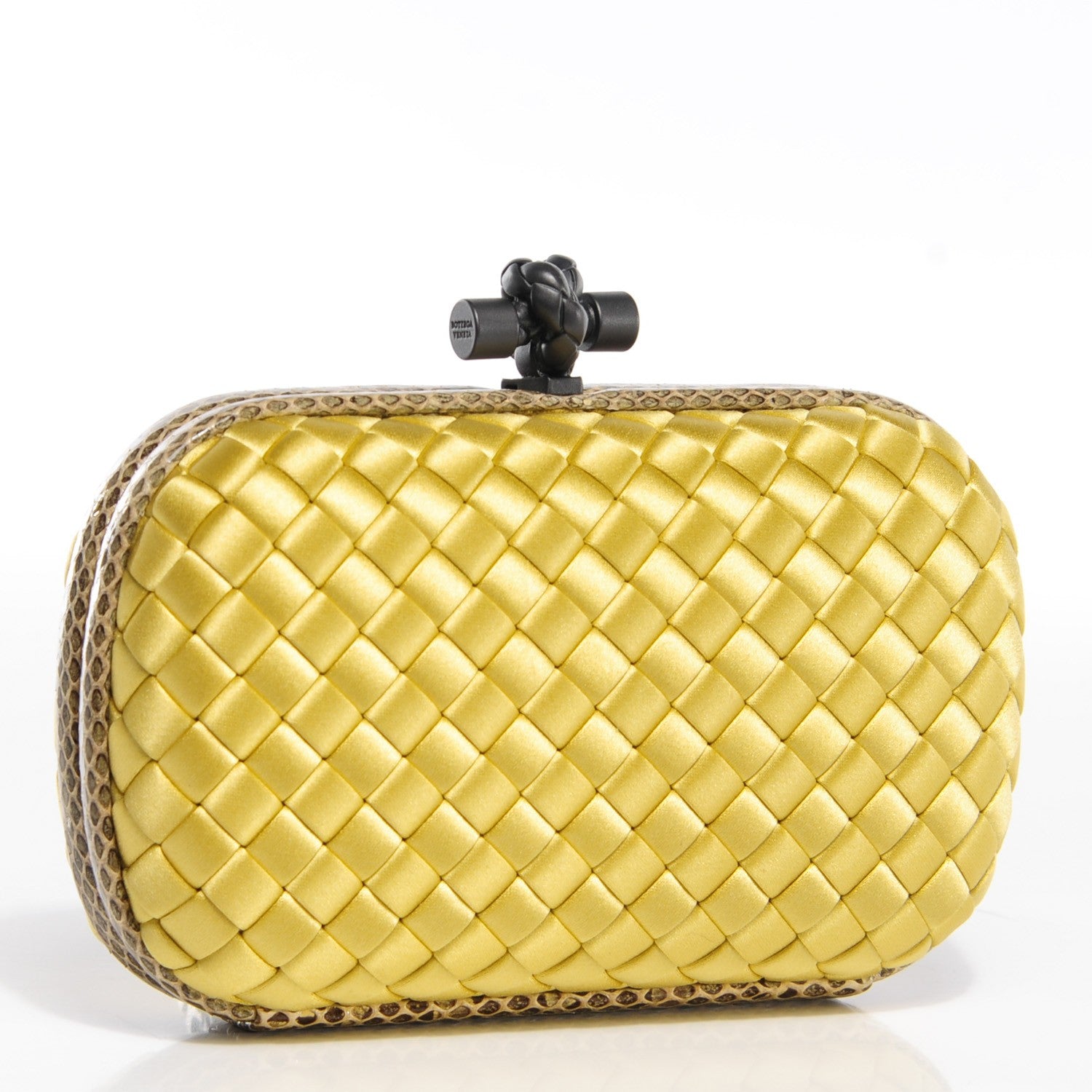 Bottega Veneta Satin Intreccio Impero Ayers Knot Clutch Duchesse 3 of 7