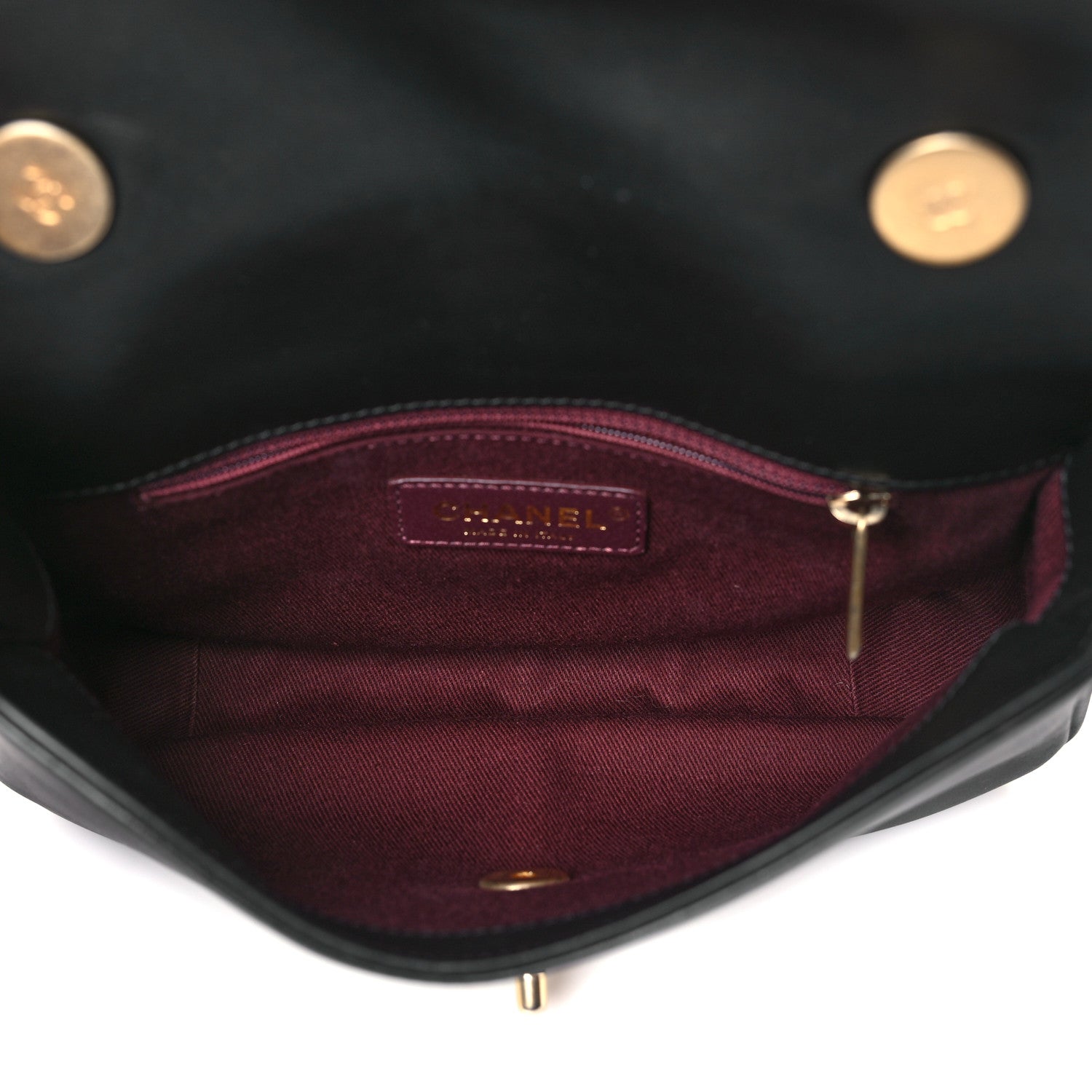 Chanel Calfskin Stitched Flap Black 5 of 10