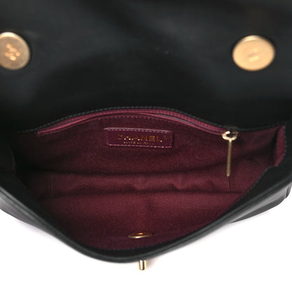 Chanel Calfskin Stitched Flap Black 5 of 10