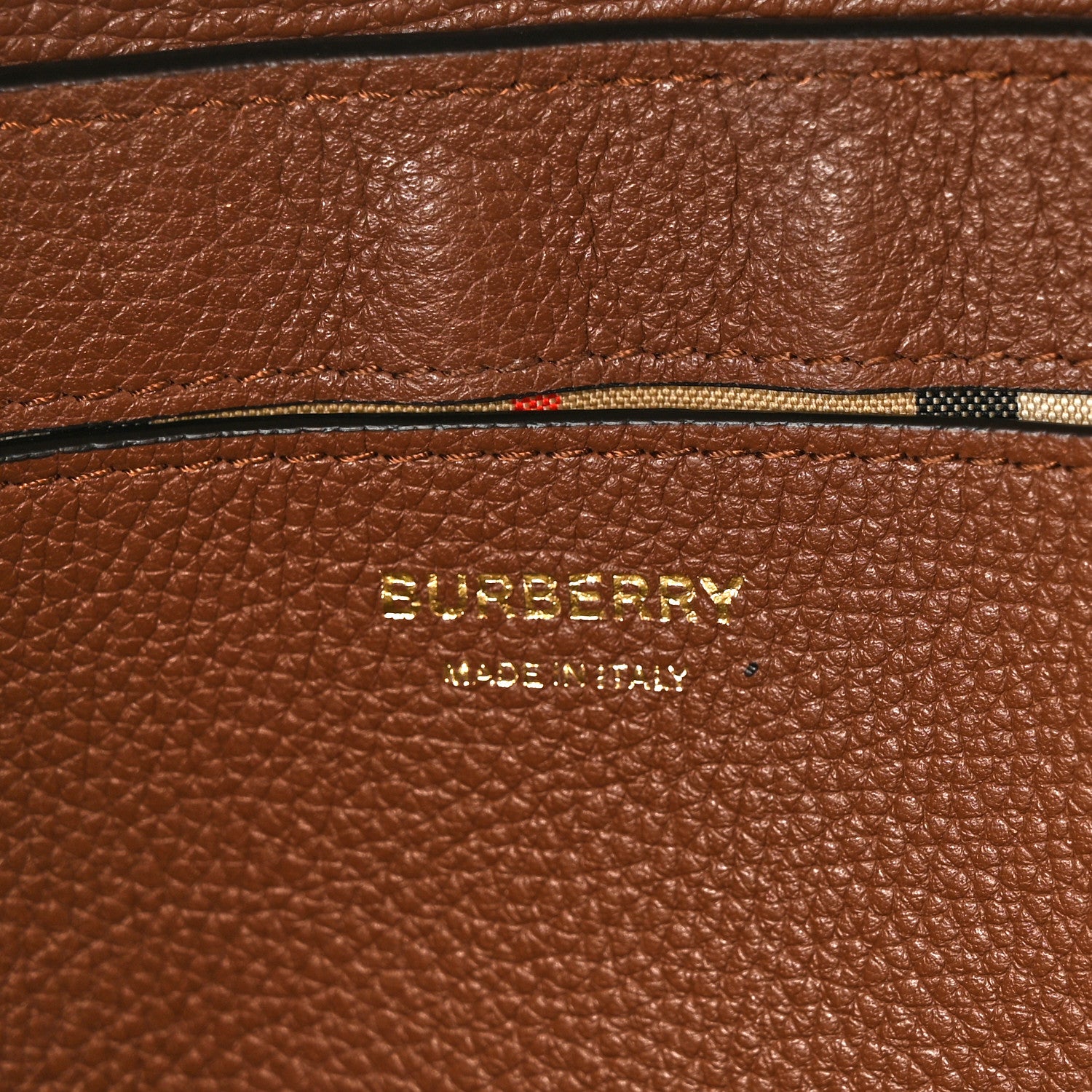 Burberry Calfskin Vintage Check Note Crossbody Bag Tan 6 of 10
