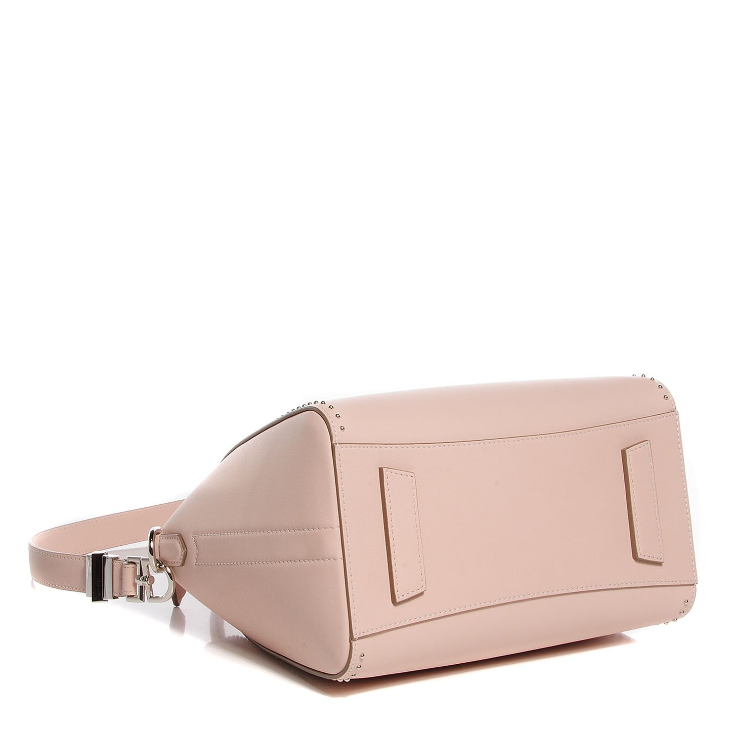 Smooth Calfskin Small Studded Antigona Nude