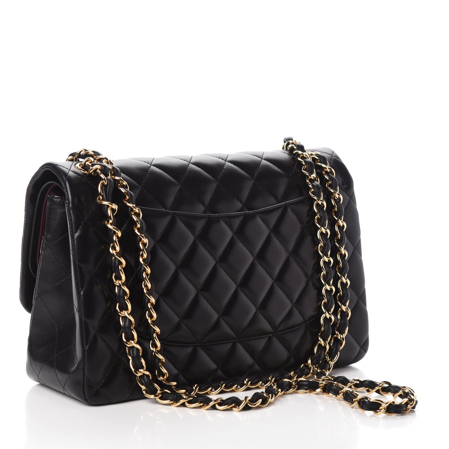 Chanel Lambskin Quilted Jumbo Double Flap Black 3 of 10