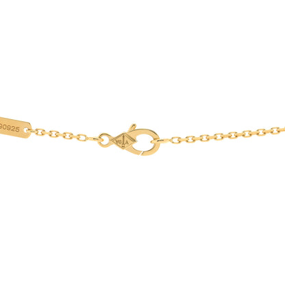 Van Cleef & Arpels 18K Yellow Gold Guilloche Vintage Alhambra Pendant Necklace 3 of 3