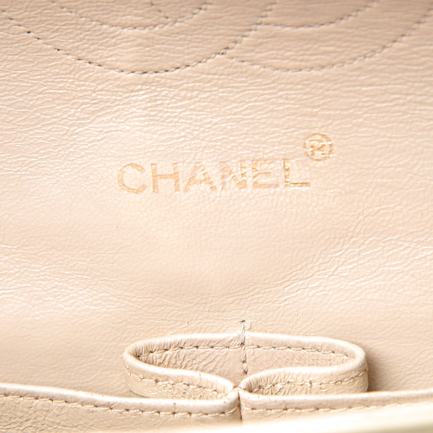 Lambskin Quilted Medium Bijoux Chain Double Flap Beige Clair