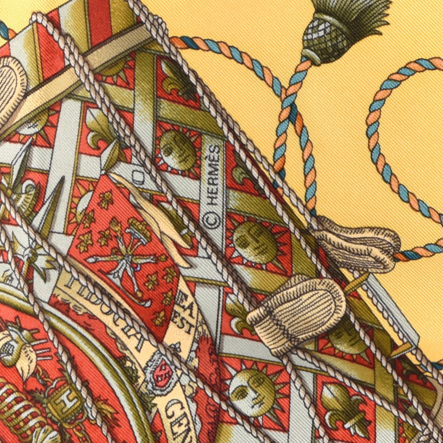 Hermes Silk Les Tambours Scarf 90 5 of 6