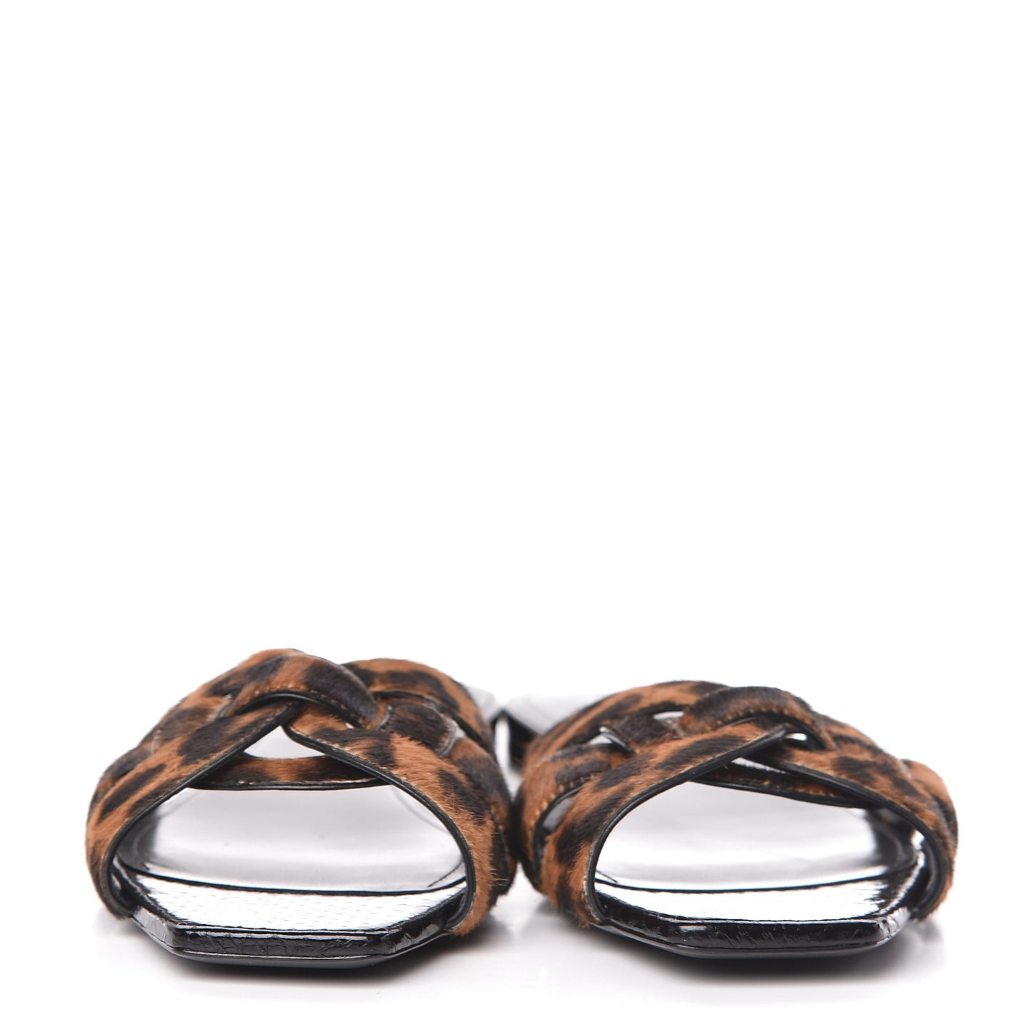Calfskin Calf Hair Nu Pied 05 Slide Sandals 40 Safari