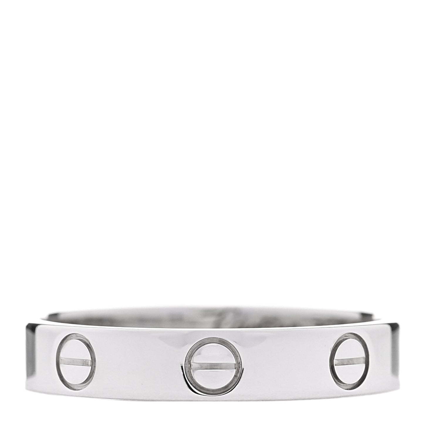 18K White Gold 3.5mm LOVE Wedding Band Ring 55 7.25