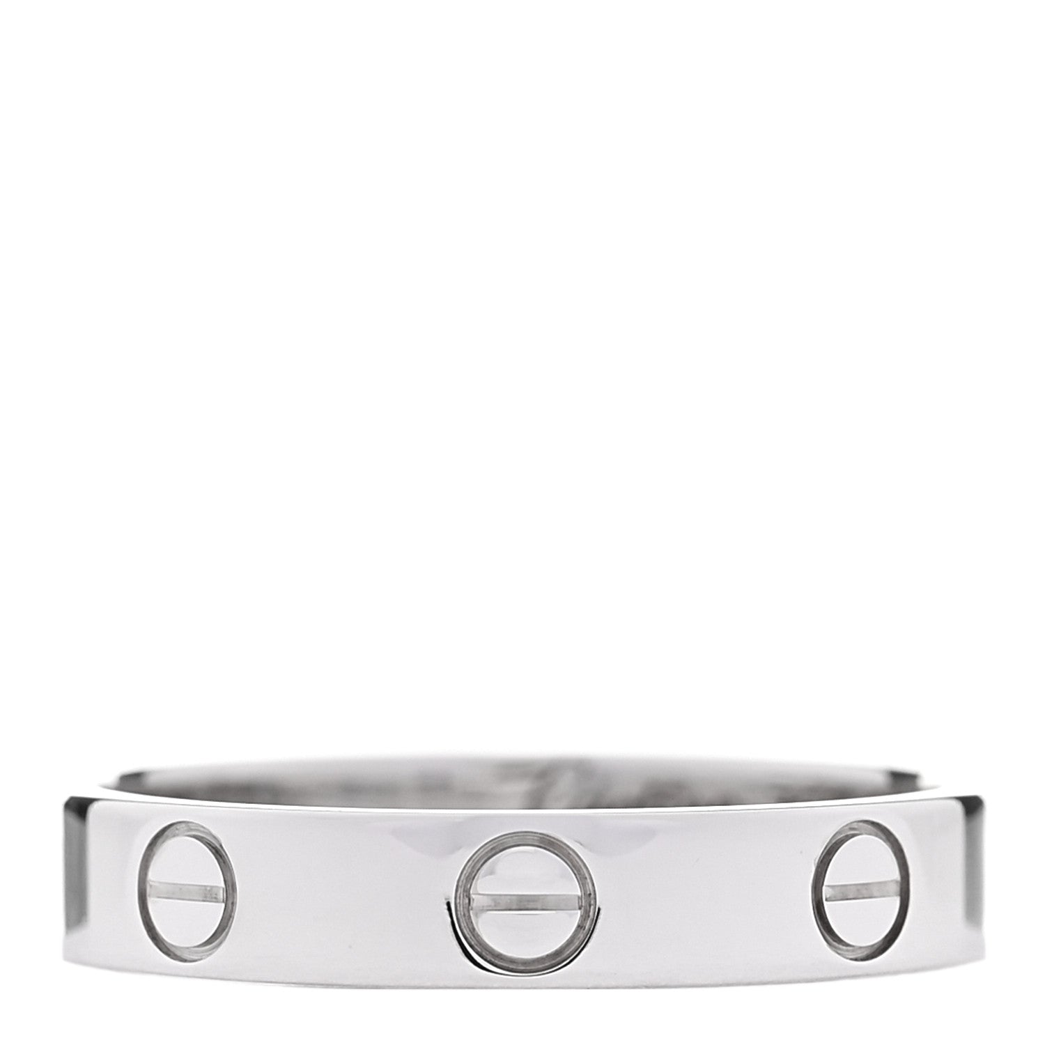 Cartier 18K White Gold 3.5mm LOVE Wedding Band Ring 55 7.25 1 of 5