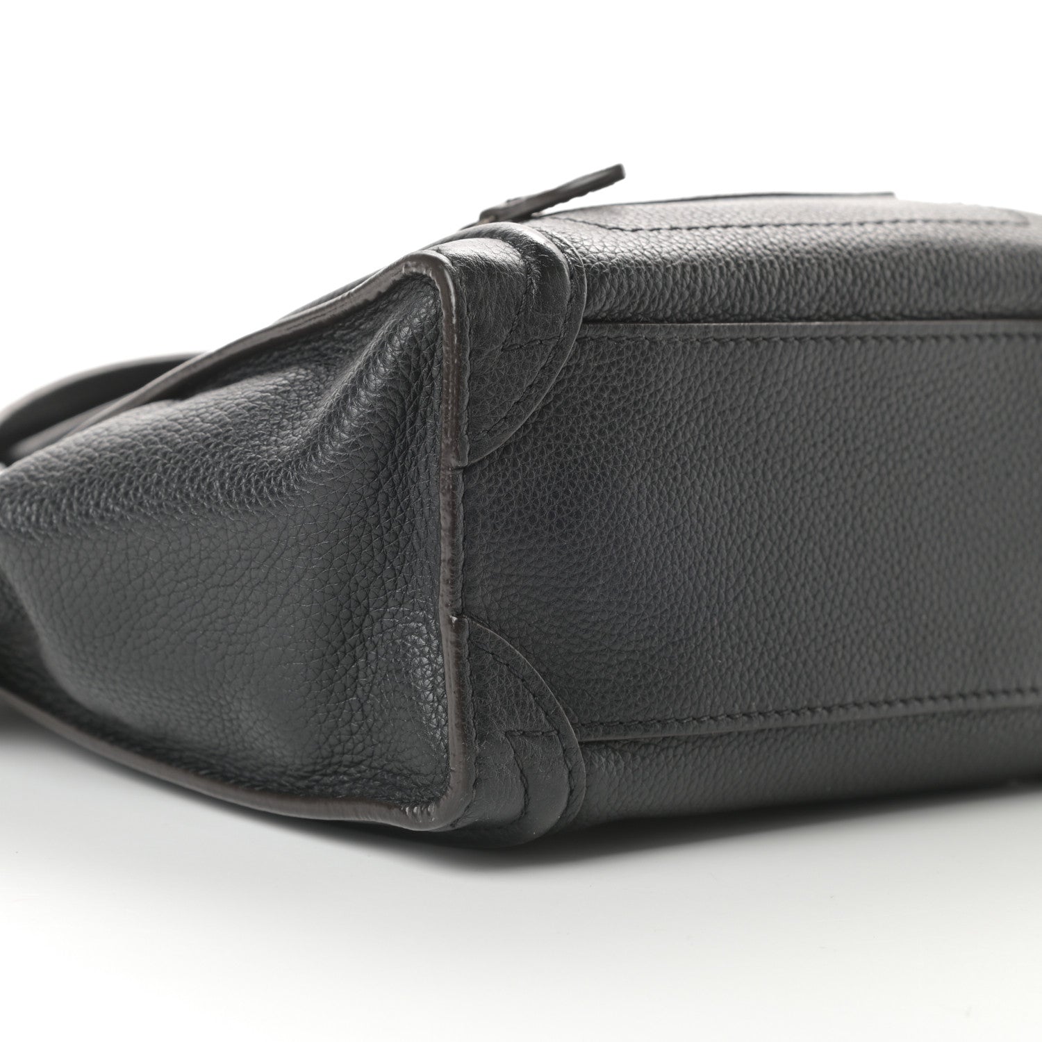 Celine Drummed Calfskin Nano Luggage Black 9 of 10