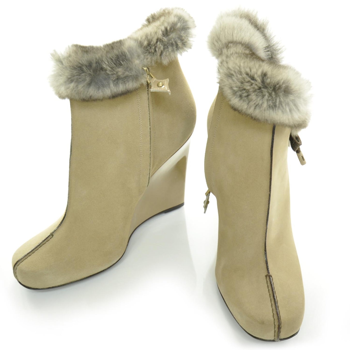 Suede Rabbit Fur Glacier Boots 39