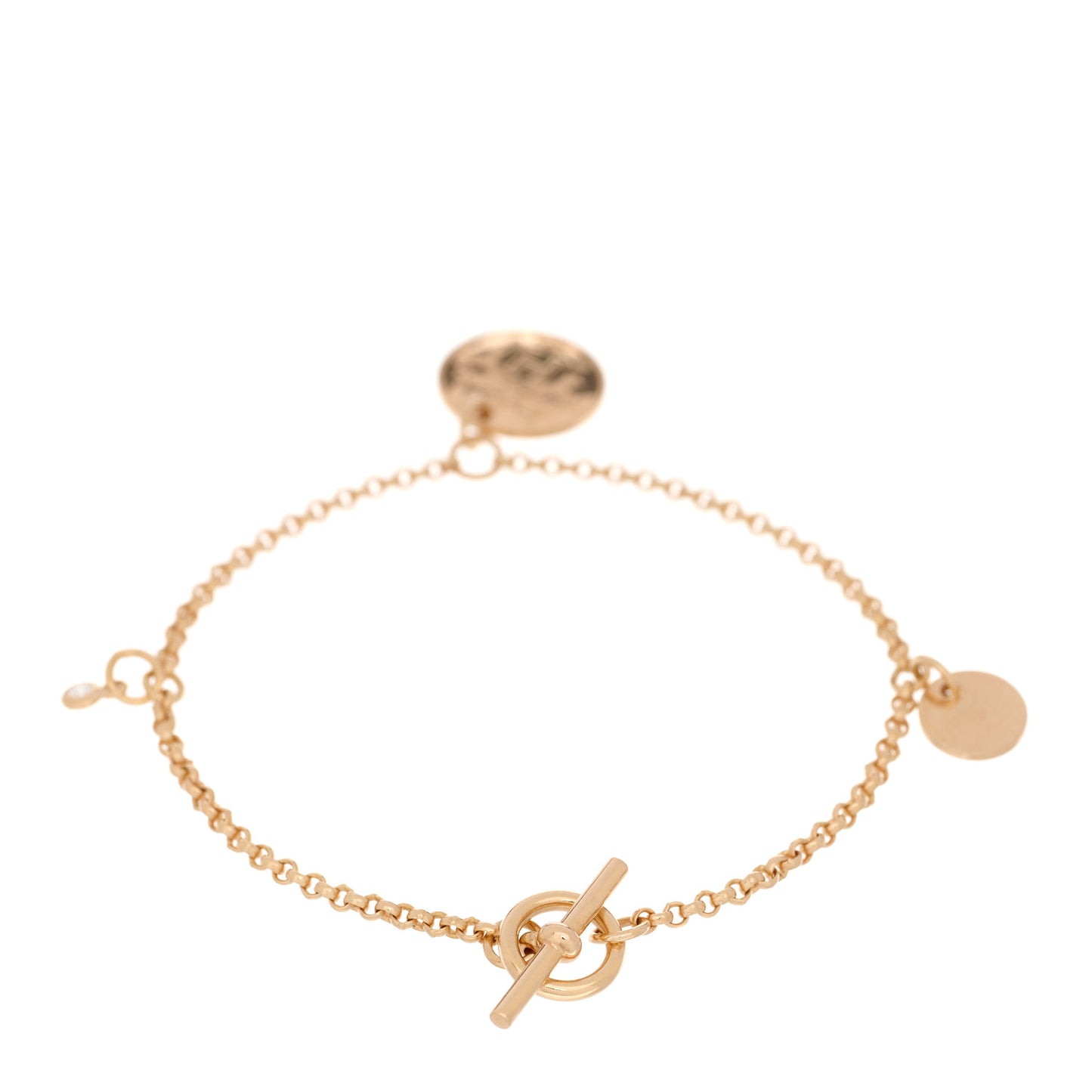 18K Rose Gold Diamond PM Ex-Libris Bracelet SH