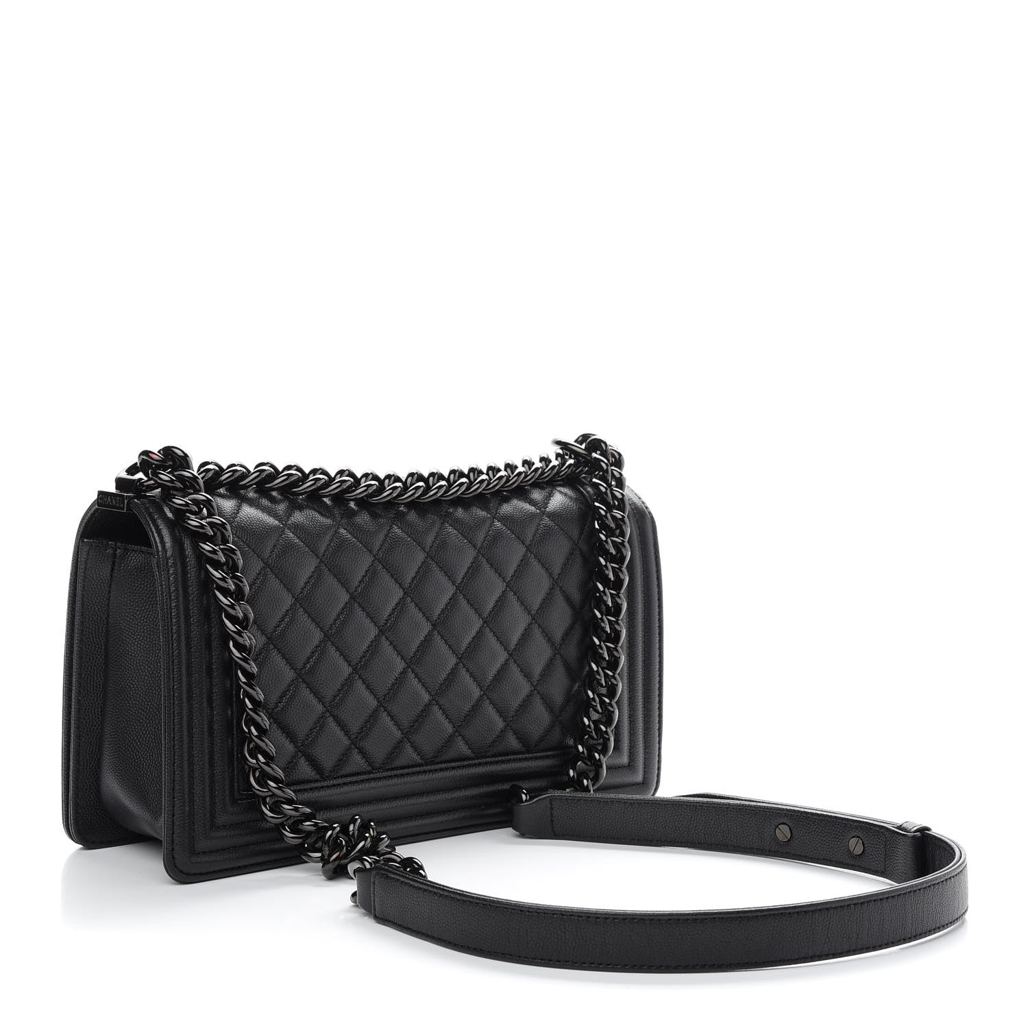 Chanel Caviar Quilted Medium Boy Flap So Black 3 of 9