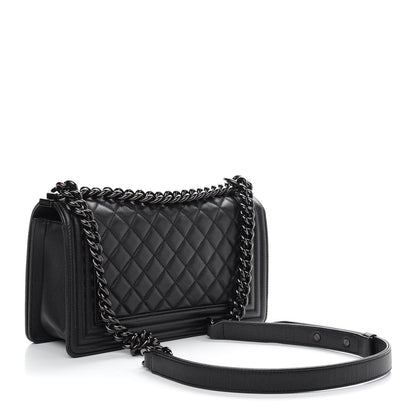 Chanel Caviar Quilted Medium Boy Flap So Black 3 of 9