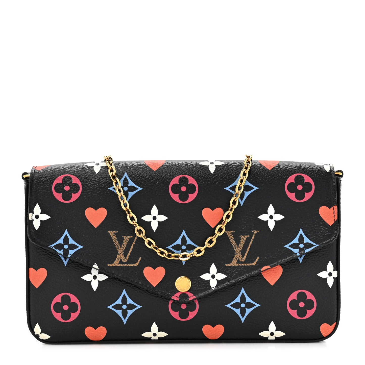 Game On Felicie Chain Wallet Black
