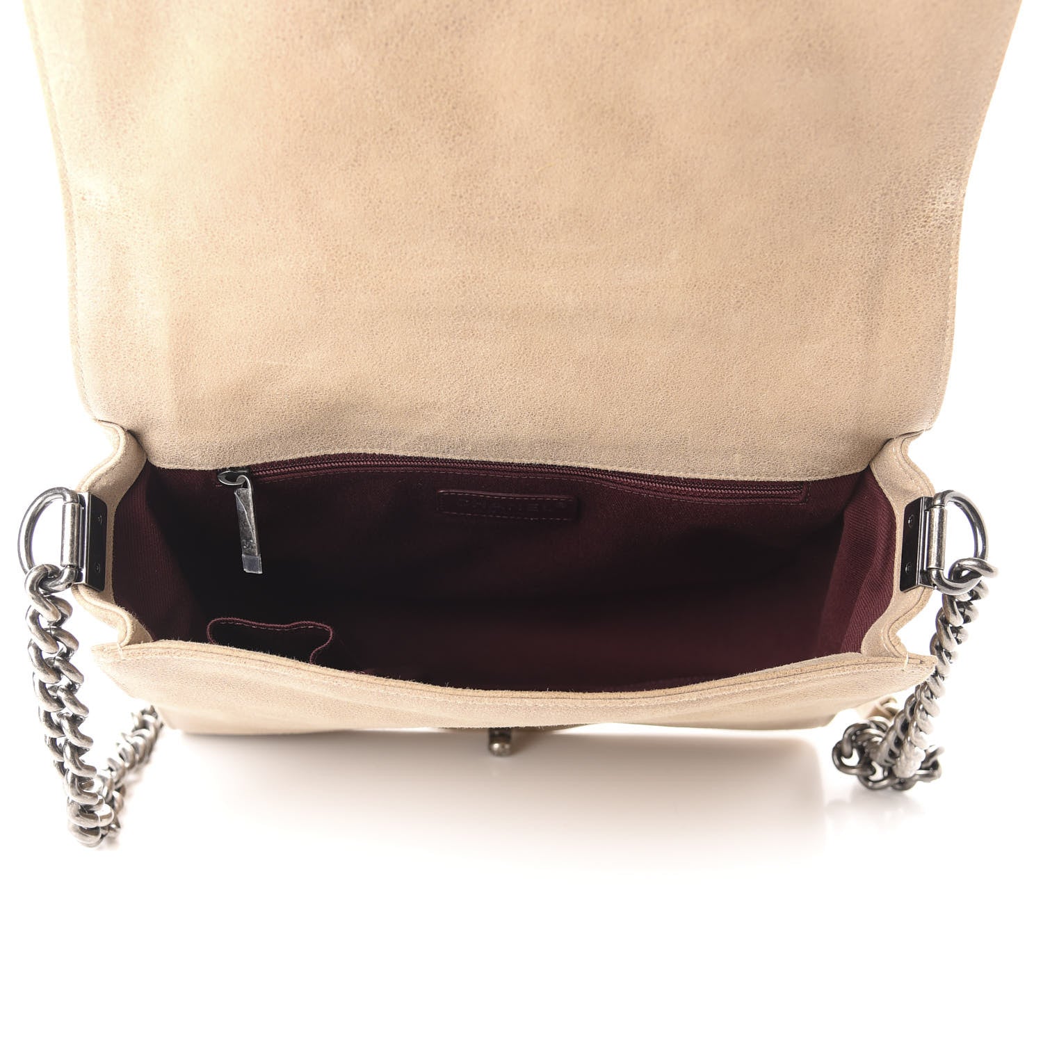 Chanel Nubuck Quilted New Medium Gentle Boy Flap Beige 5 of 11