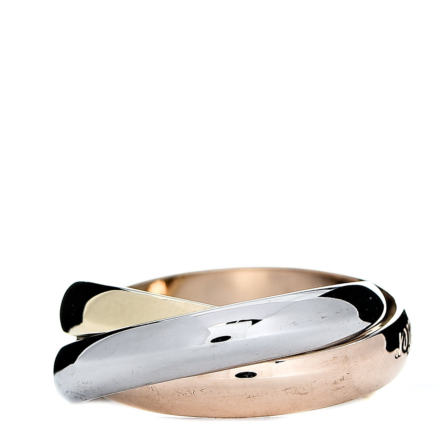 18K Pink Yellow White Gold Classic Les Must De Trinity Ring 49 4.75