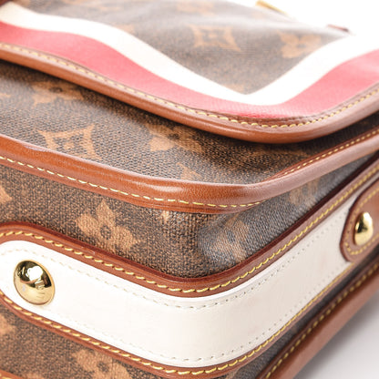 Louis Vuitton Monogram Rayures Tisse Clutch Red 12 of 15