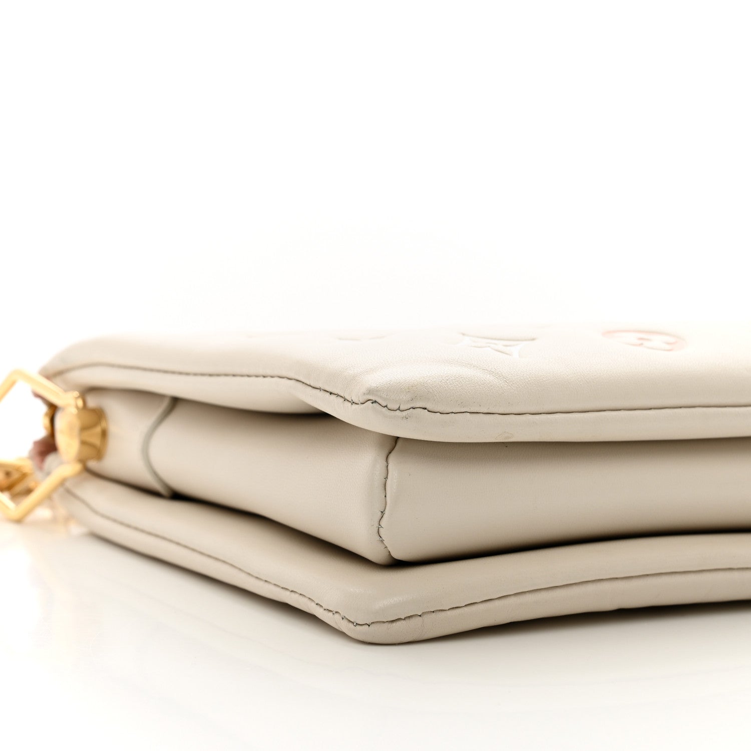 Louis Vuitton Lambskin Embossed Monogram Coussin PM Natural Creme 8 of 9