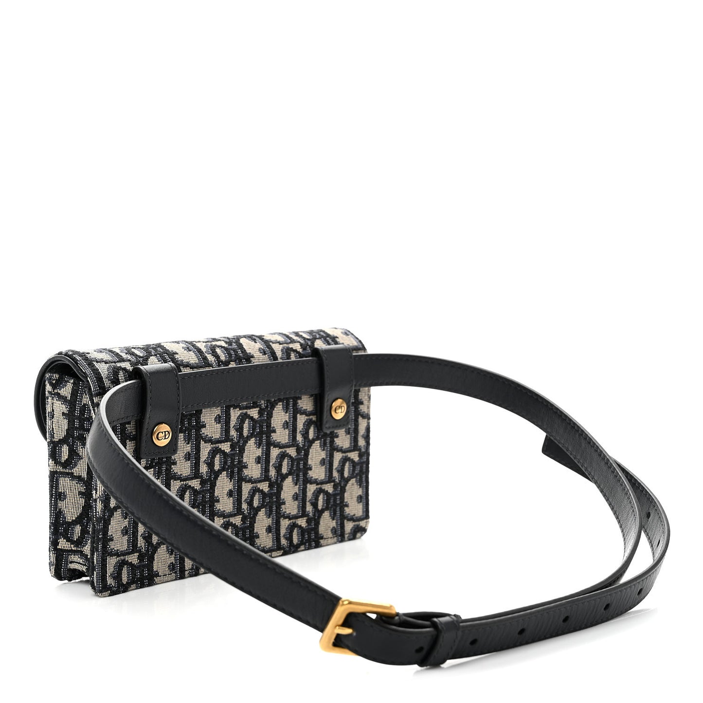 Oblique Saddle Belt Bag Blue