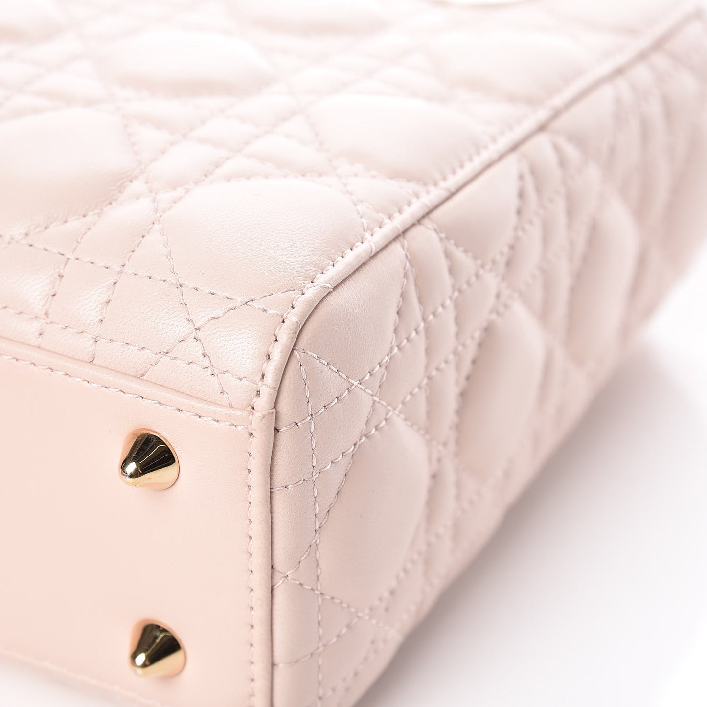 Lambskin Cannage Small Lucky Badges My Lady Dior Pink