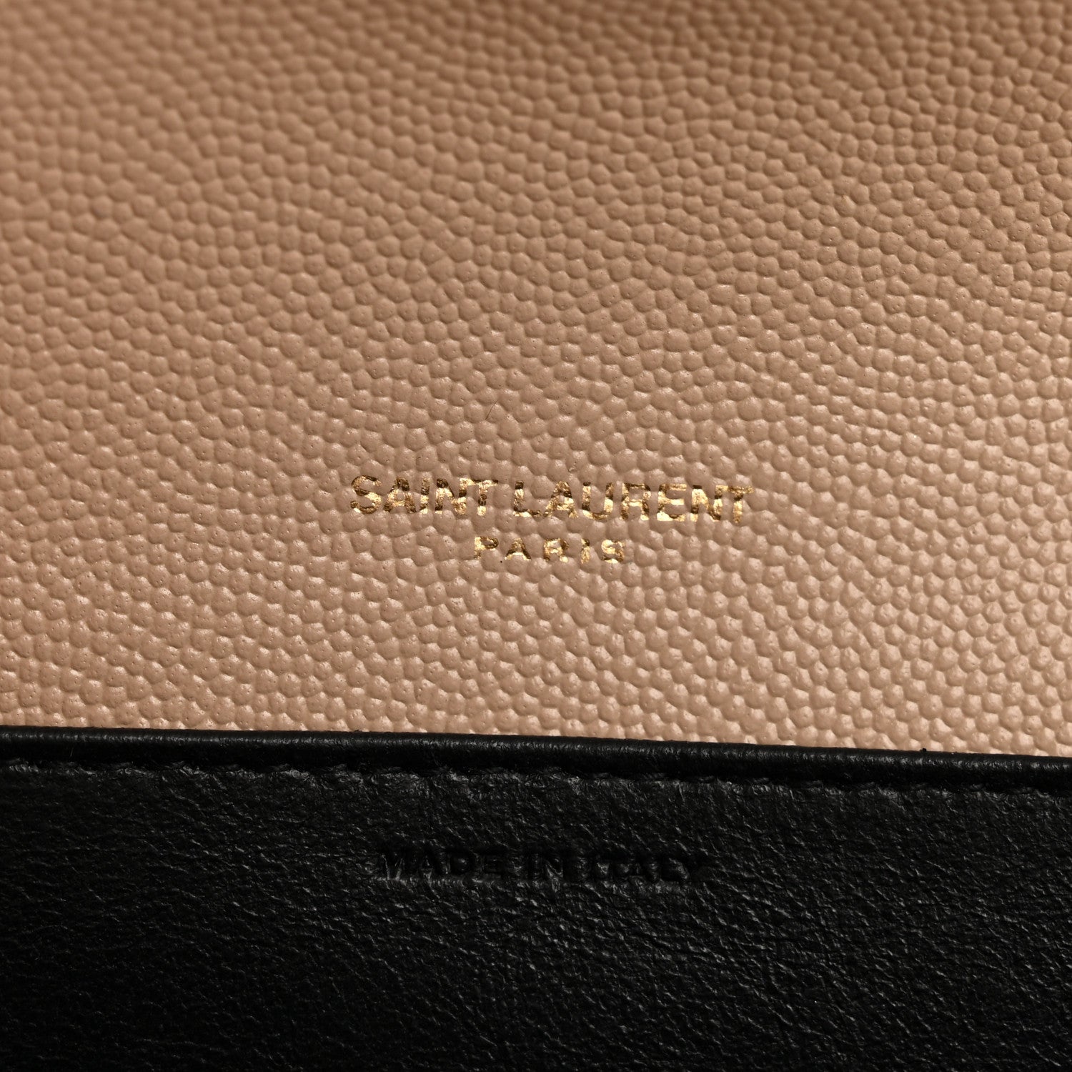 Saint Laurent Grain De Poudre Monogram Uptown Chain Wallet Taupe 7 of 14