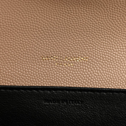 Saint Laurent Grain De Poudre Monogram Uptown Chain Wallet Taupe 7 of 14