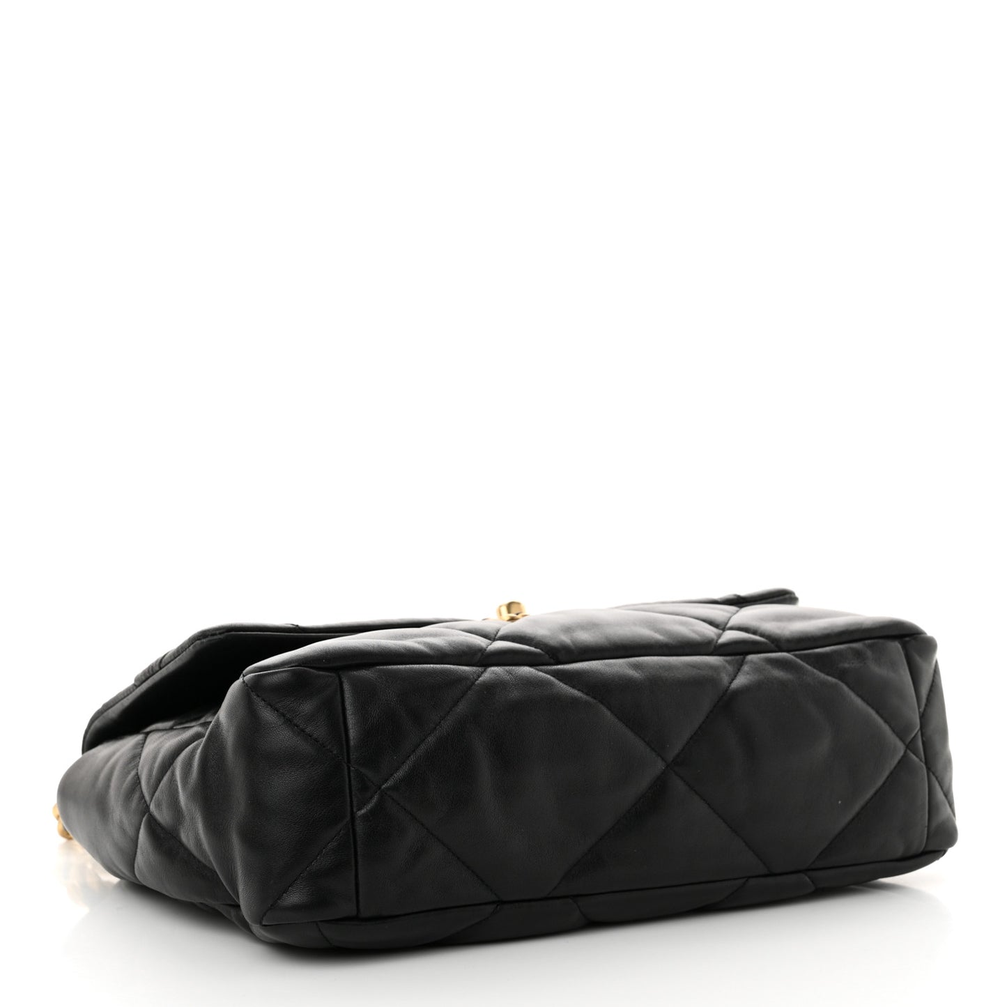 Lambskin Quilted Large Chanel 19 Flap Black