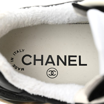 Chanel Suede Calfskin Quilted Sneakers 37 Black 7 of 10