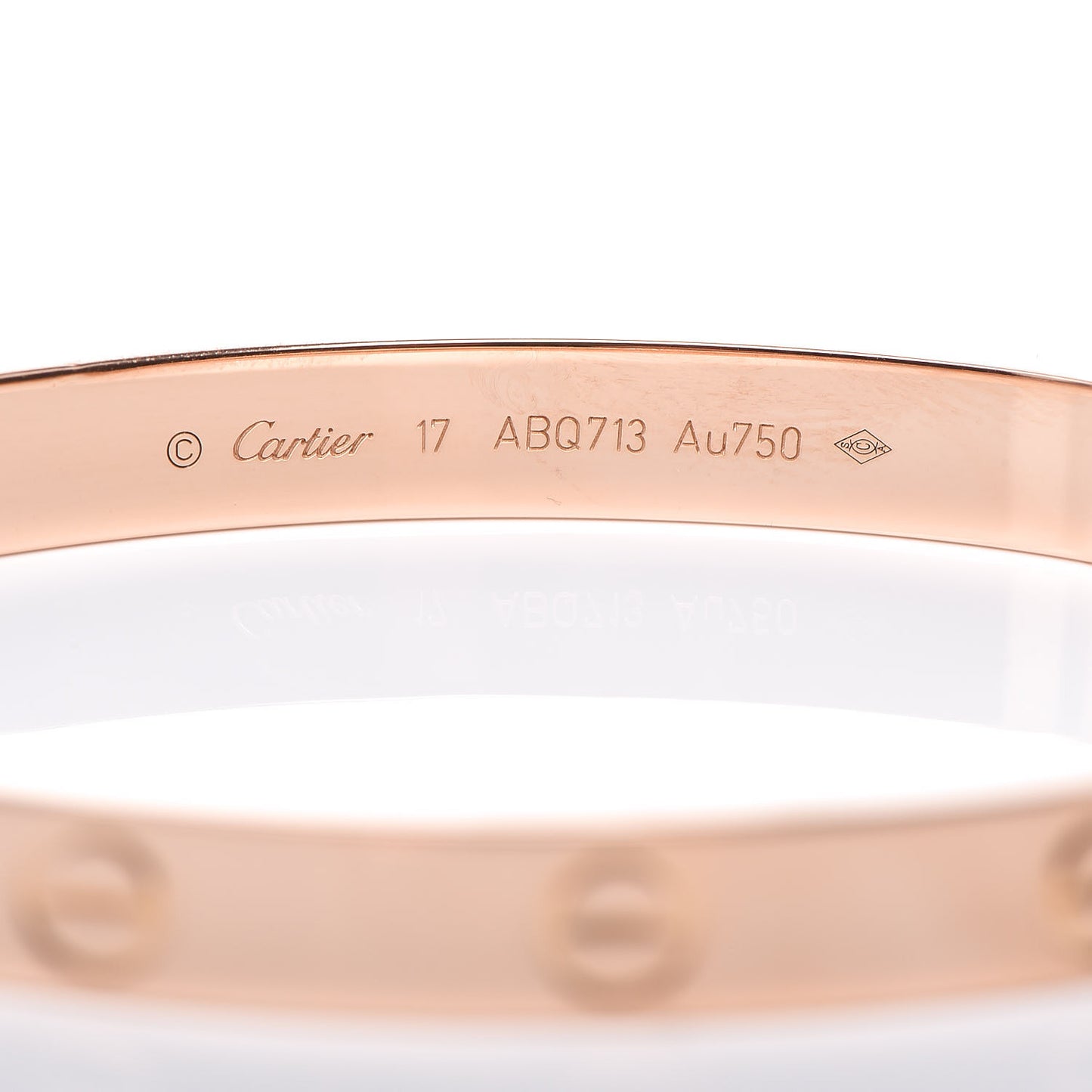 18K Pink Gold LOVE Bracelet 17