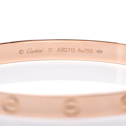 Cartier 18K Pink Gold LOVE Bracelet 17 5 of 7