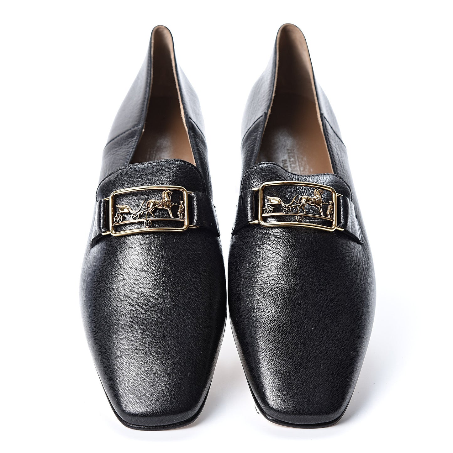 Goatskin Womens Time Loafers 37 Black