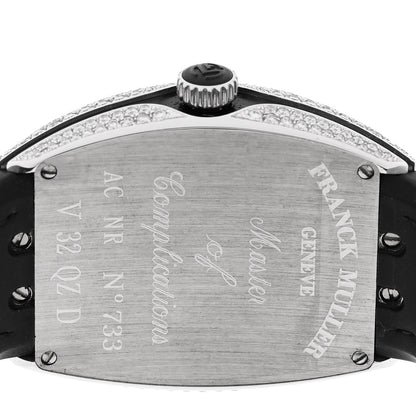 Franck Muller Stainless Steel Alligator Diamond Pave Bezel 32mm Vanguard Quartz Watch V32QZDACNR 4 of 5