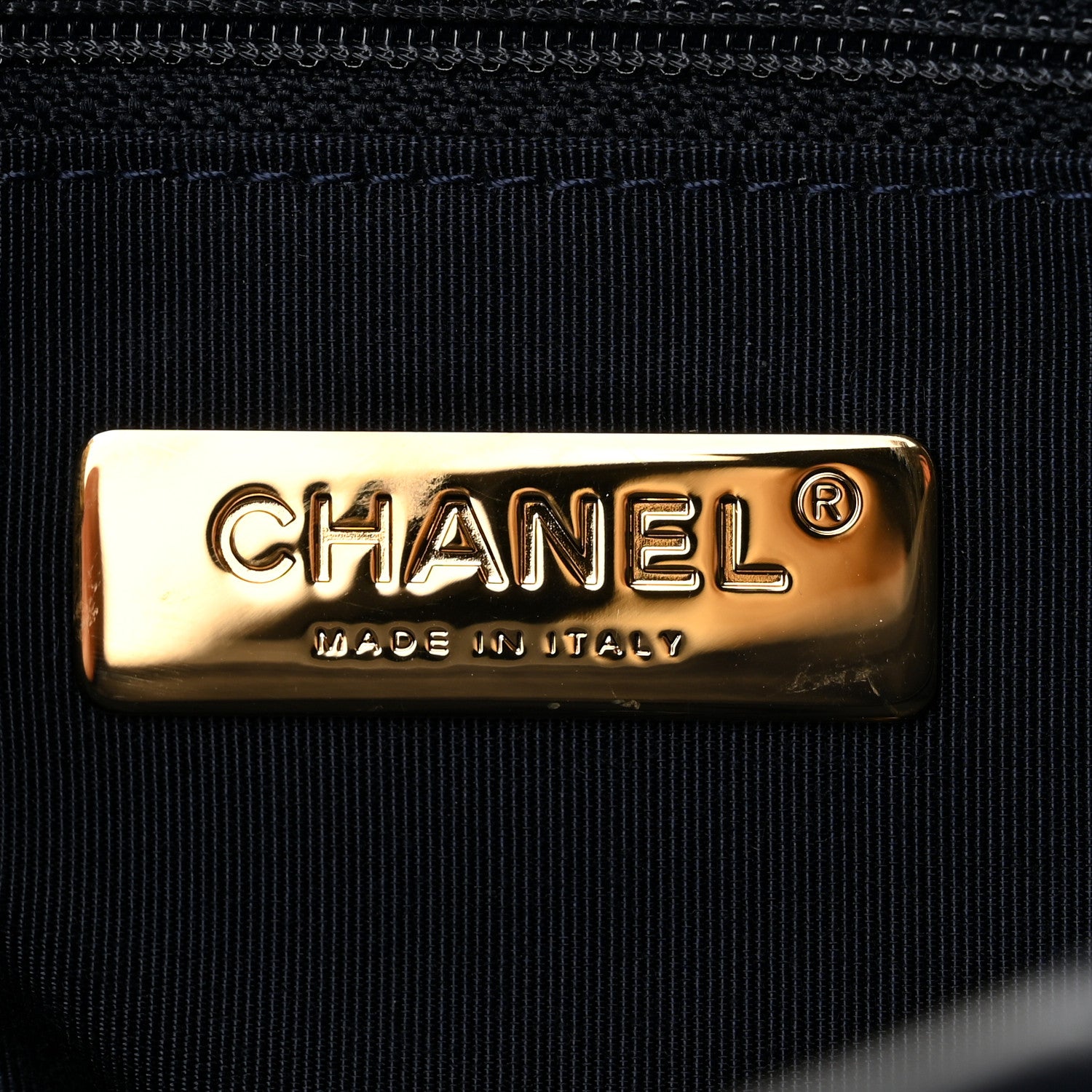 Chanel Lambskin Quilted Medium Chanel 19 Flap Navy Blue 5 of 9