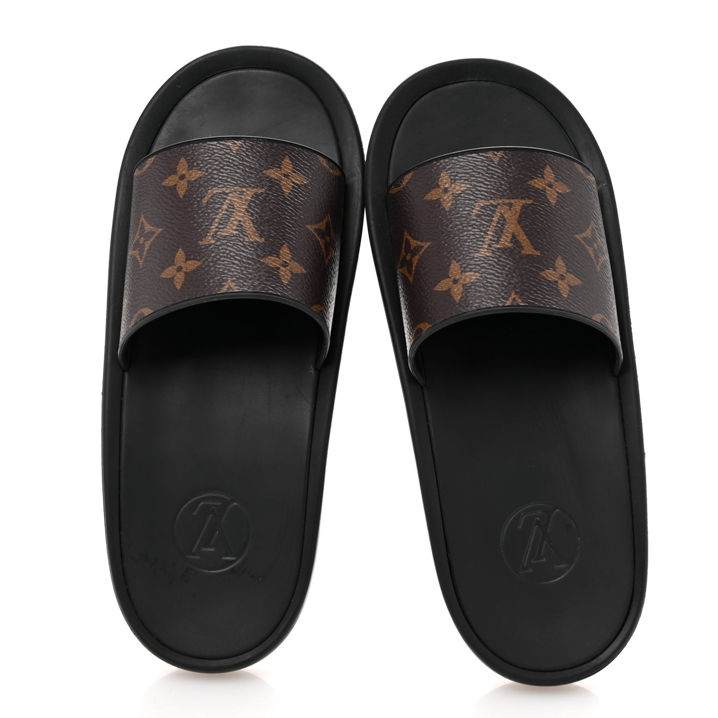 Monogram Sunbath Slide Sandals 36