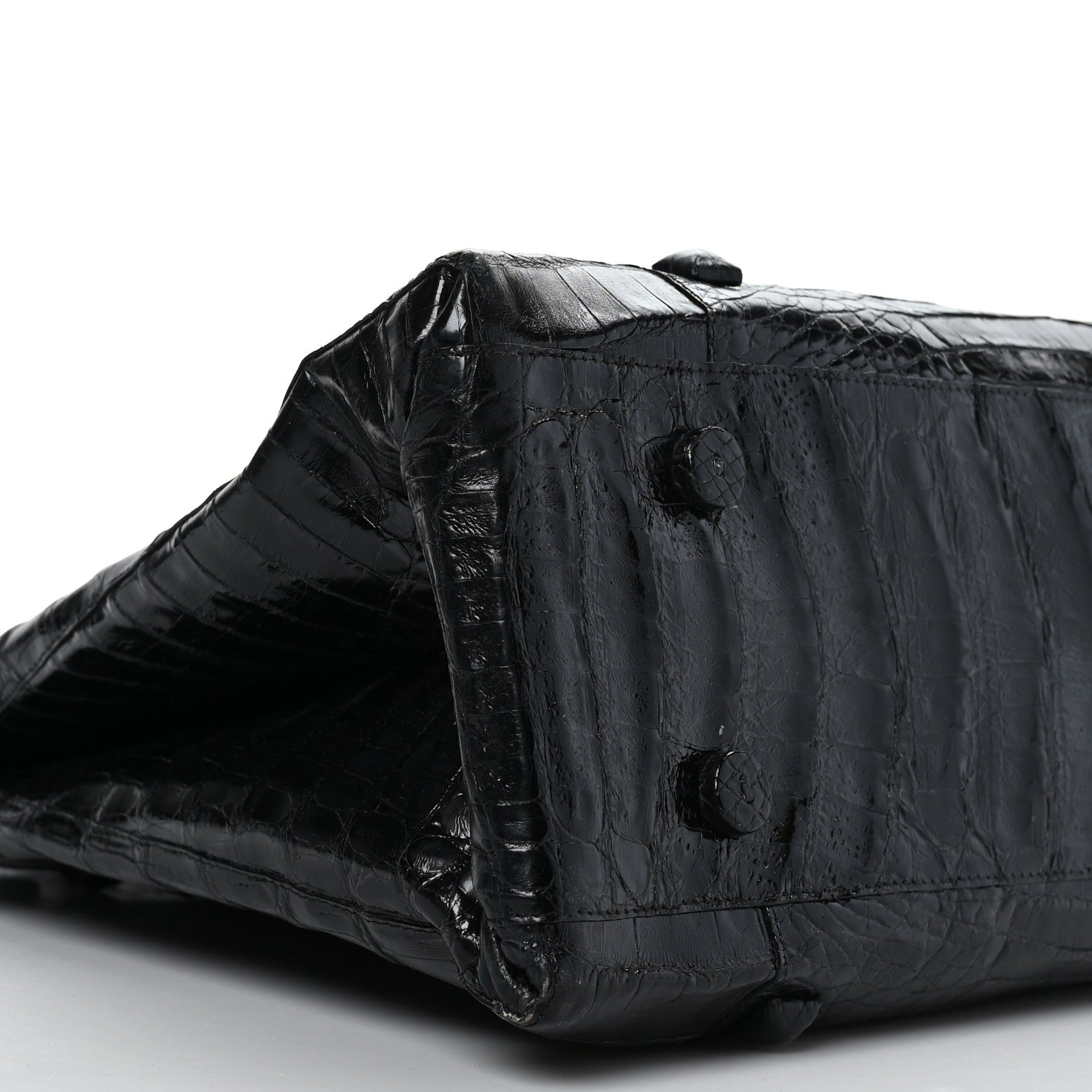 Nancy Gonzalez Crocodile Studded Tote Black 6 of 7