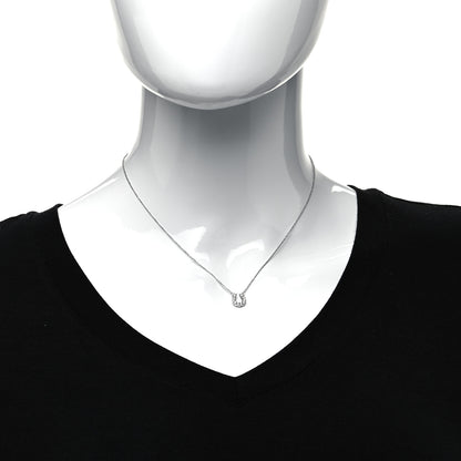 Roberto Coin 18K White Gold Diamond Horseshoe Pendant Necklace 3 of 4