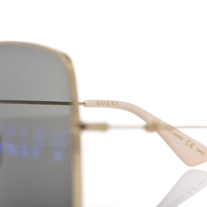 Gucci Metal Rectangular Guccify Frame Sunglasses GG0414S Gold 6 of 9