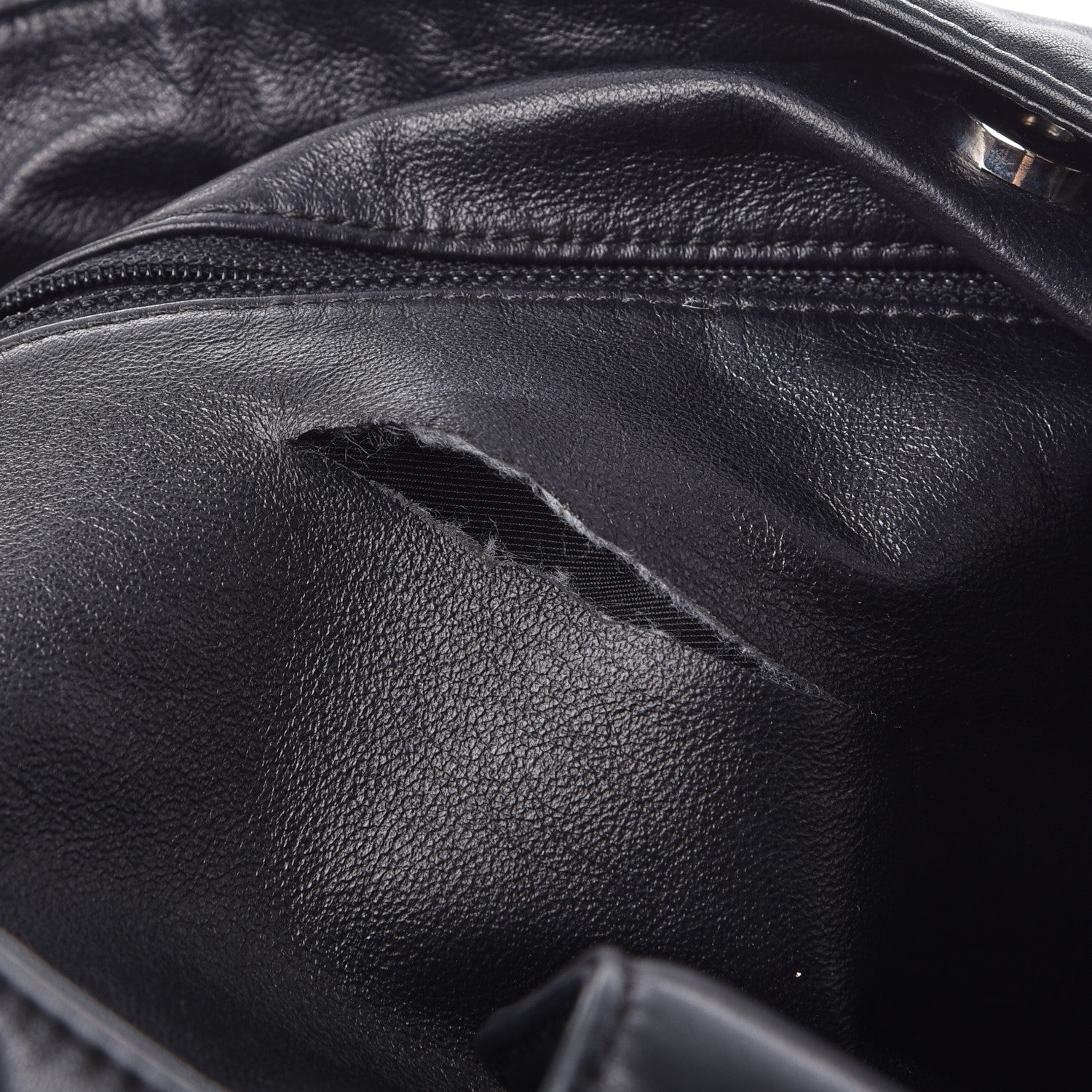 Chanel Calfskin Diagonal Ligne Tote Black 8 of 11