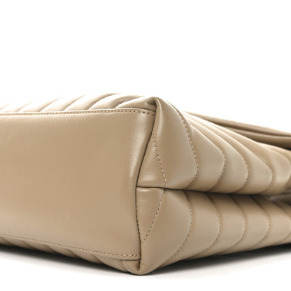 Saint Laurent Calfskin Y Quilted Monogram Medium Loulou Chain Satchel Natural Tan 10 of 10