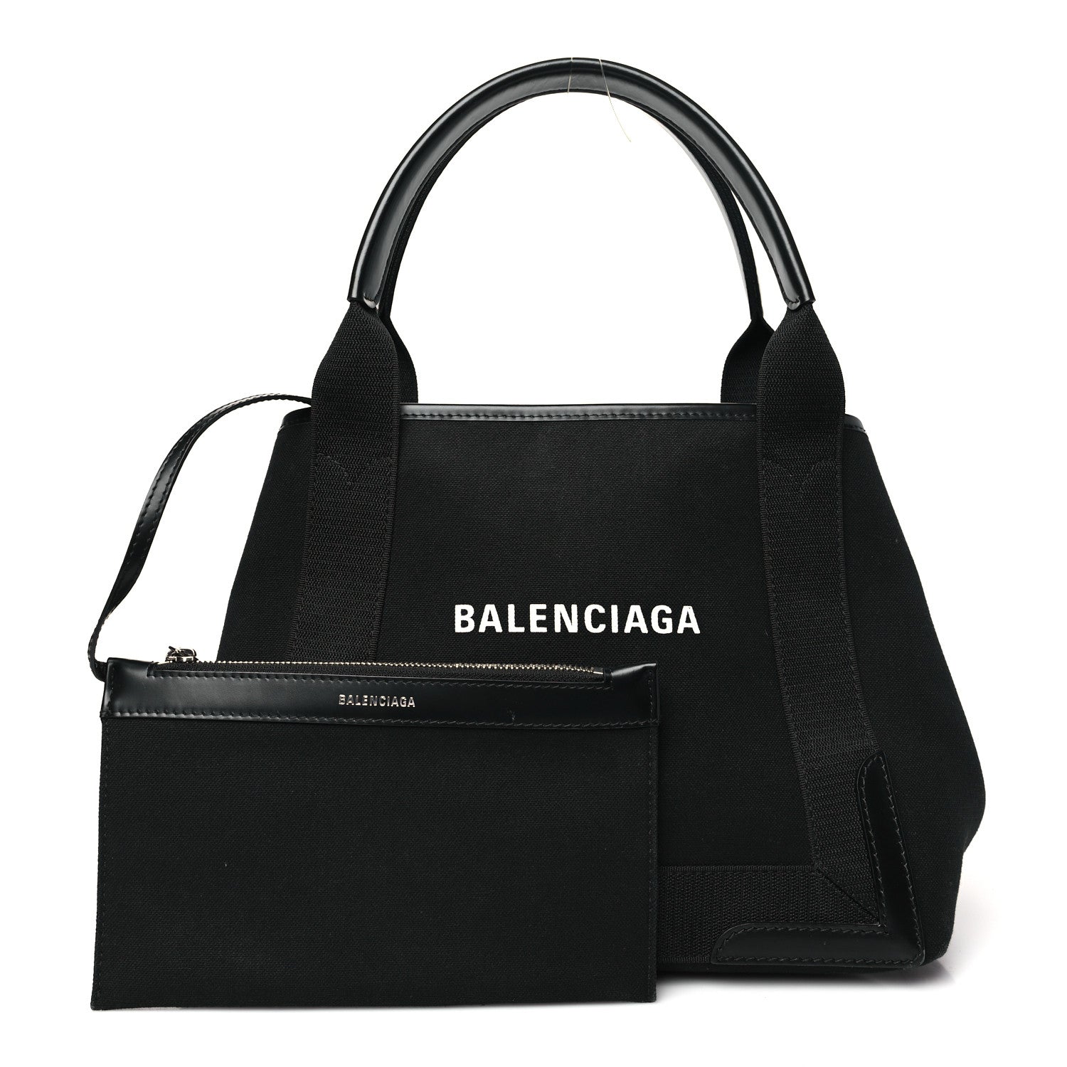 Balenciaga Cotton Canvas Calfskin S Black 3 of 11