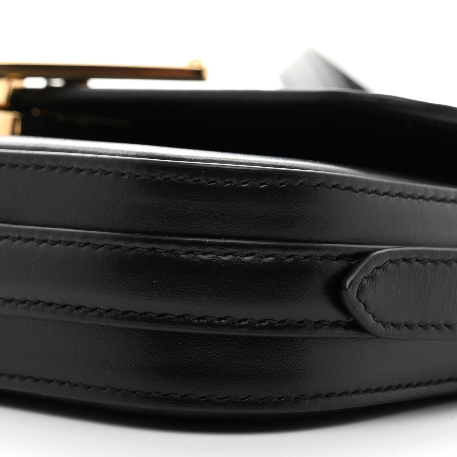 Prada Soft Calfskin Metal Triangle Logo Flap Shoulder Bag Black 9 of 10