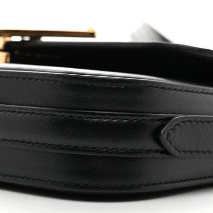 Prada Soft Calfskin Metal Triangle Logo Flap Shoulder Bag Black 9 of 10