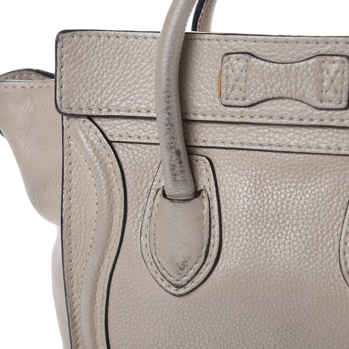 Drummed Calfskin Nano Luggage Dune