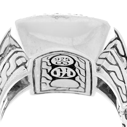 John Hardy Sterling Silver Black Sapphire Classic Chain Lava Ring 54 7 6 of 6