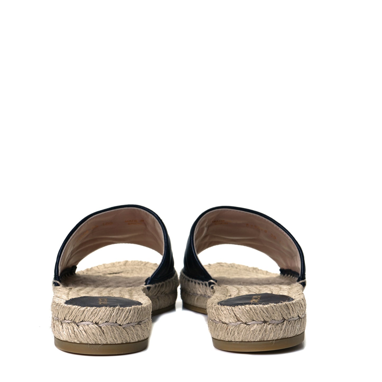 Nappa Matelasse GG Marmont Espadrille Slide Sandals 39 Black