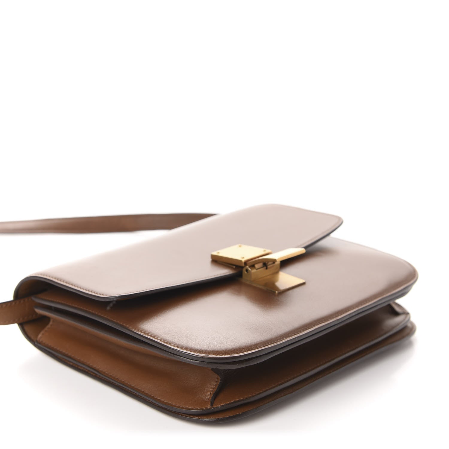 Celine Box Calfskin Medium Classic Box Flap Bag Camel 4 of 13