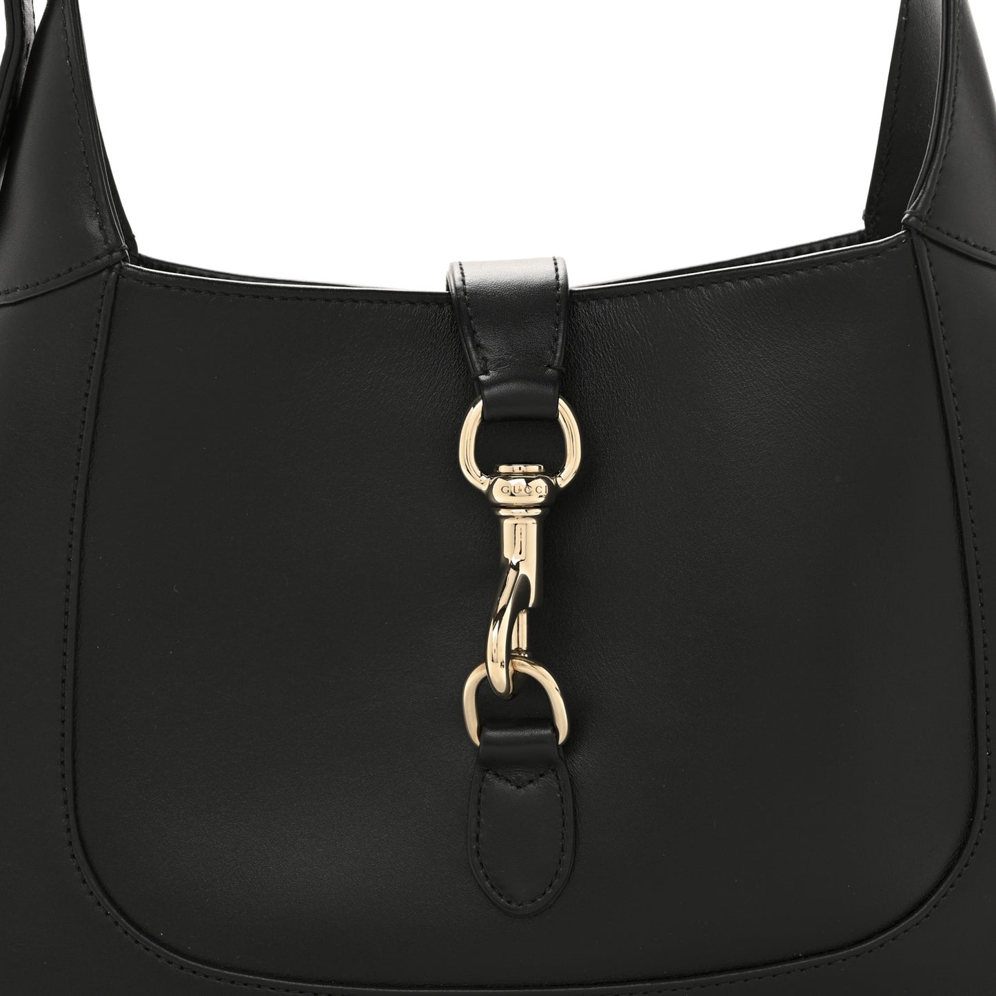 Calfskin Small Jackie Shoulder Bag Black