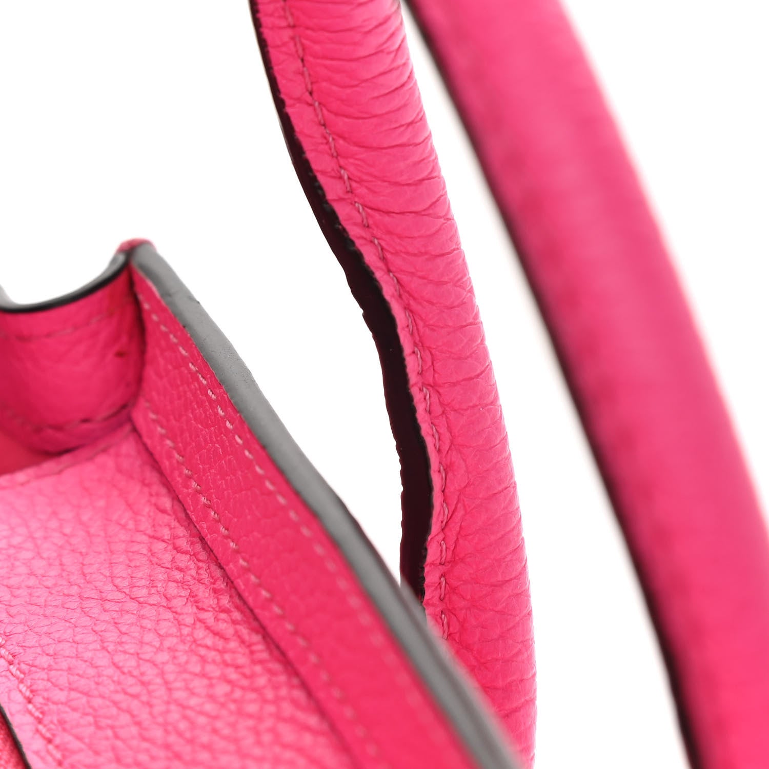 Celine Drummed Calfskin Nano Luggage Fluo Pink 11 of 11