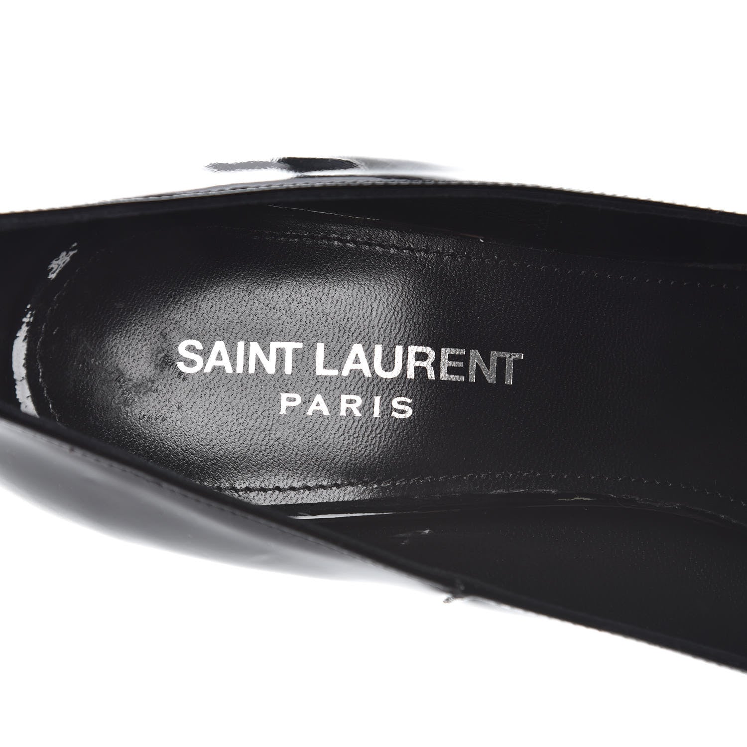Saint Laurent Patent Opyum 100 Pumps 38 Black Silver 6 of 9